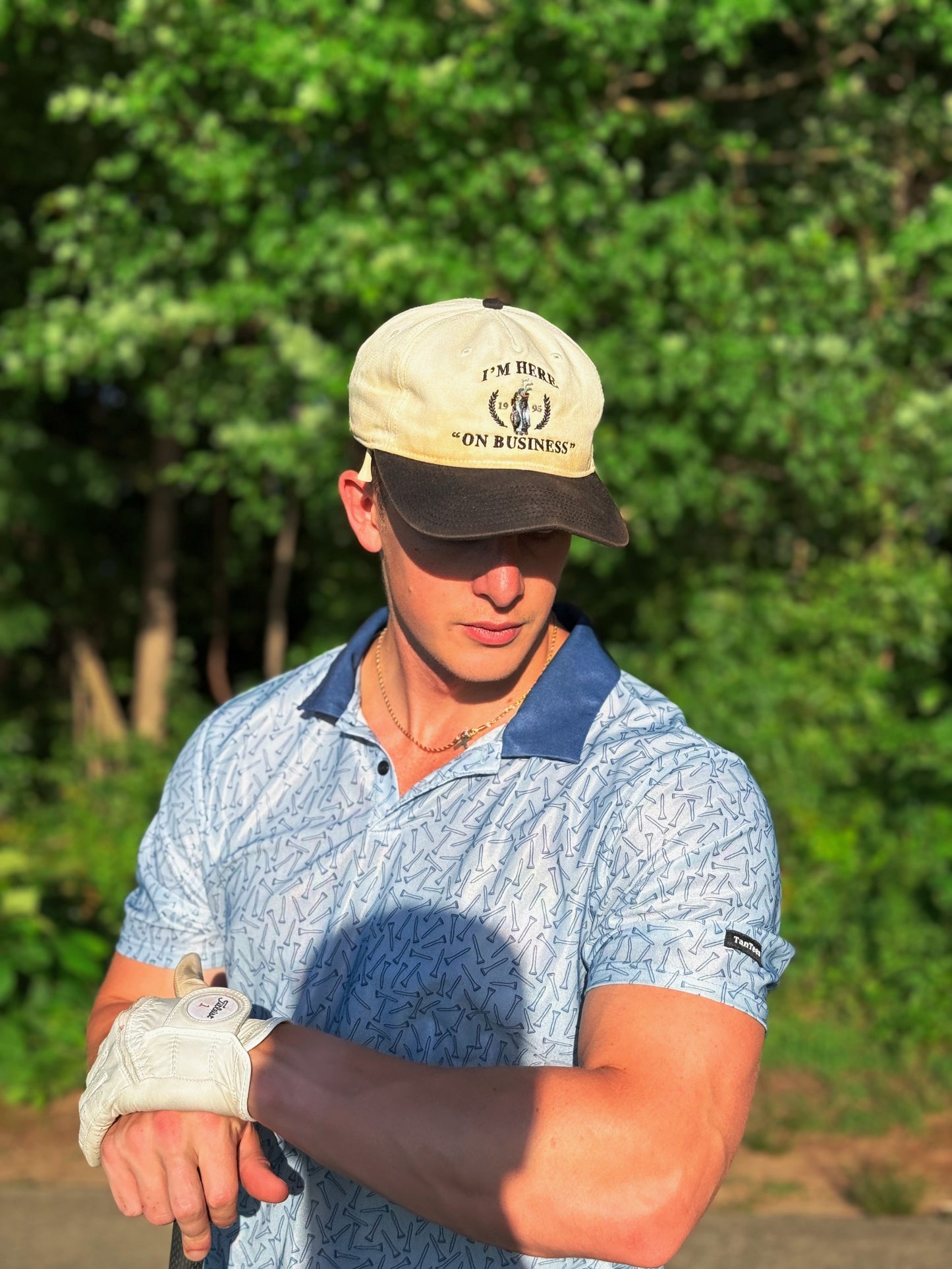 blue sun tan through shirt wearing