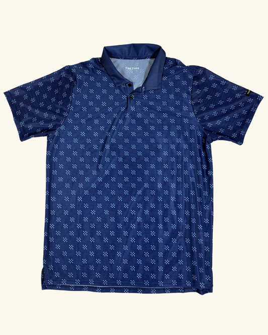"Blue Birdie" Tan-Through Polo
